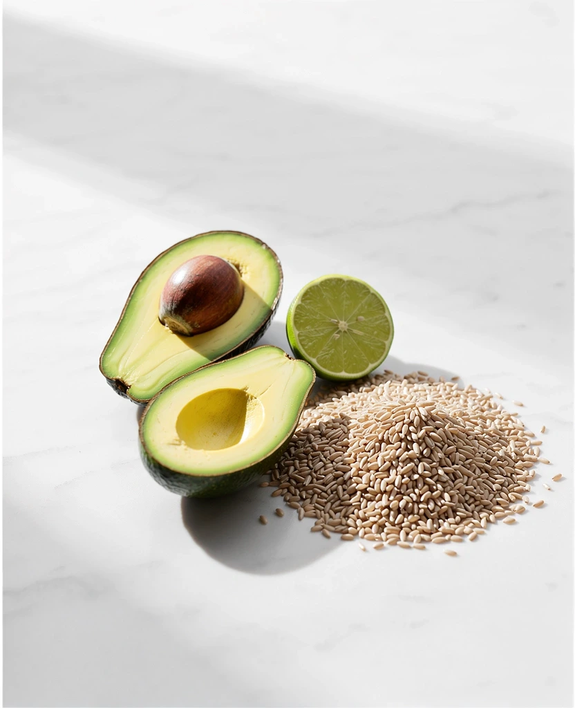 Ingredientes frescos y naturales para balance nutricional